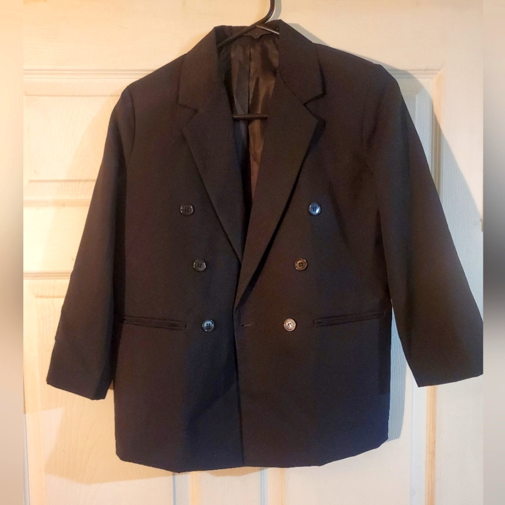 Black Double-Breasted Blazer
